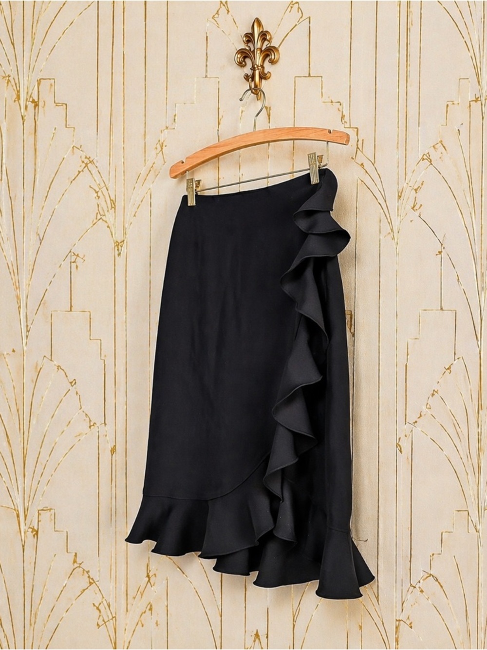 Drama black vintage classic tier ruffle skirt 2